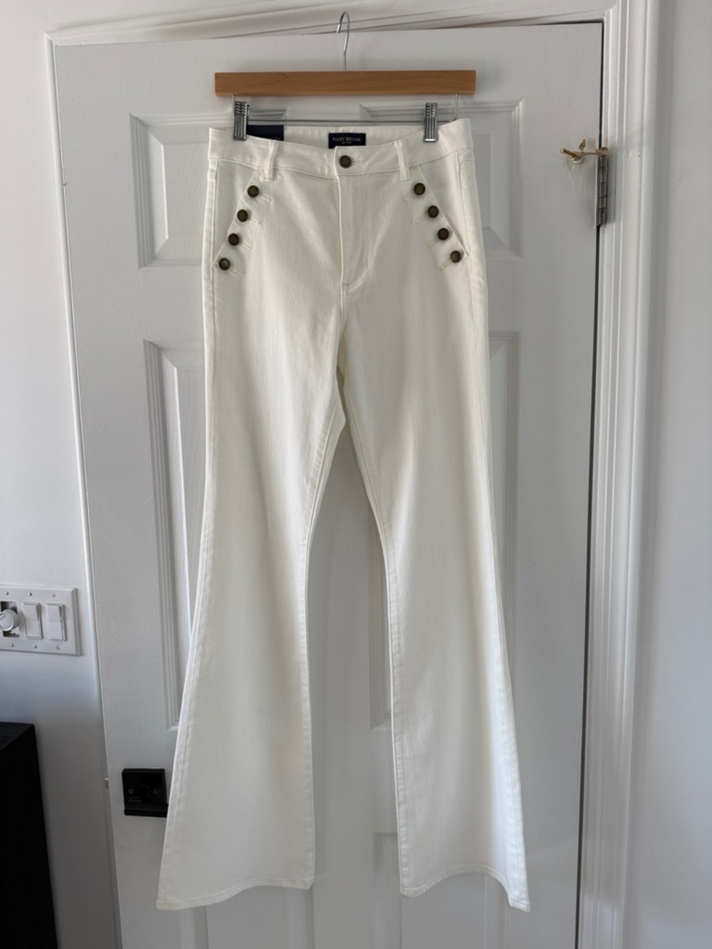 Ramy Brook White Helena High-Rise Flare Jeans 27 NWT